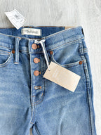 Madewell 10" High-Rise Skinny Jeans in Cordova Wash: Button-Front Edition