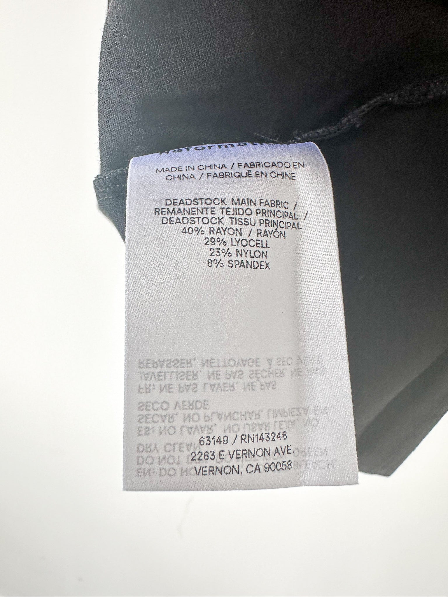 Reformation x Laura Harrier Christy Black Open Back Mini Dress