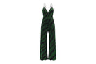 Alexandre Vauthier Embellished Black Green Striped Jumpsuit - House Of Huntington