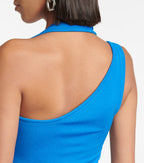 Proenza Schouler Blue Halterneck Jersey Maxi Dress