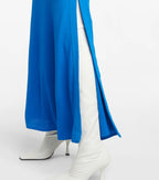 Proenza Schouler Blue Halterneck Jersey Maxi Dress