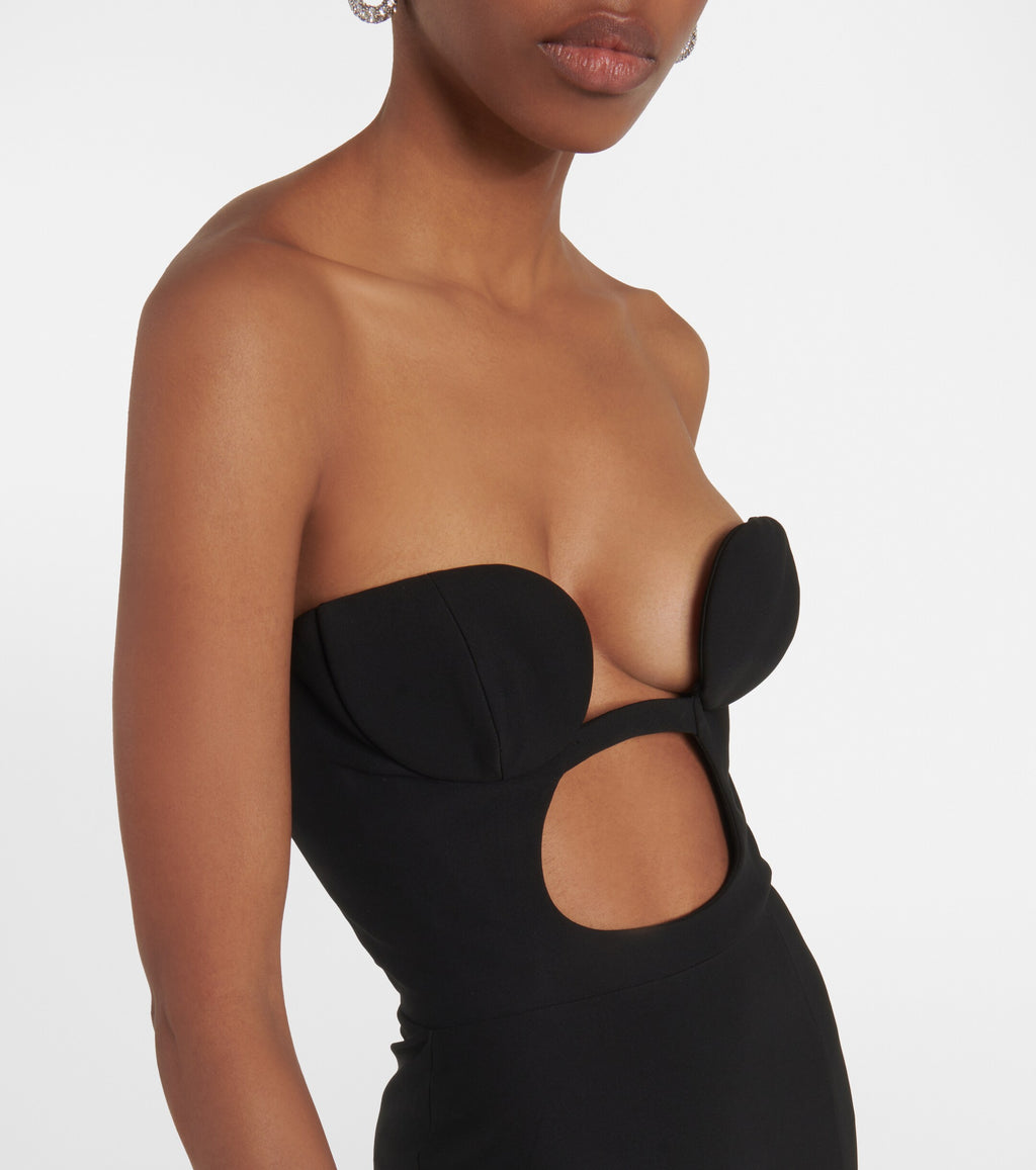 Nensi Dojaka Black Cut Out Maxi Dress - House Of Huntington