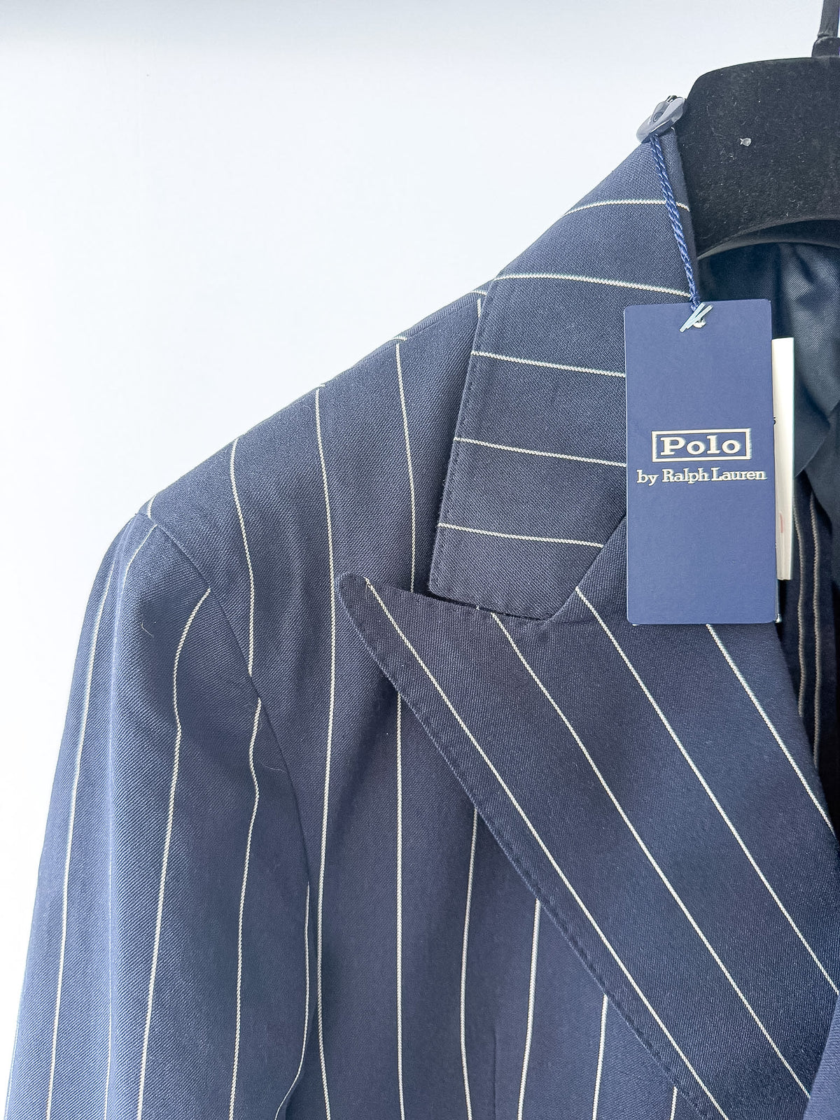 Polo Ralph Lauren Polo Soft Double-Breasted Cotton-Linen Striped Jacket – Navy11