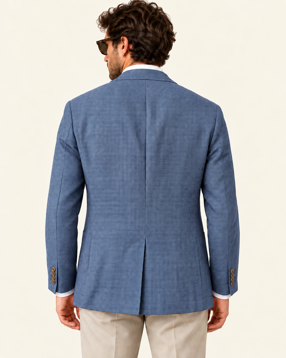 Polo Ralph Lauren Polo Soft Modern Fit Linen Blend Tick-Weave Jacket back