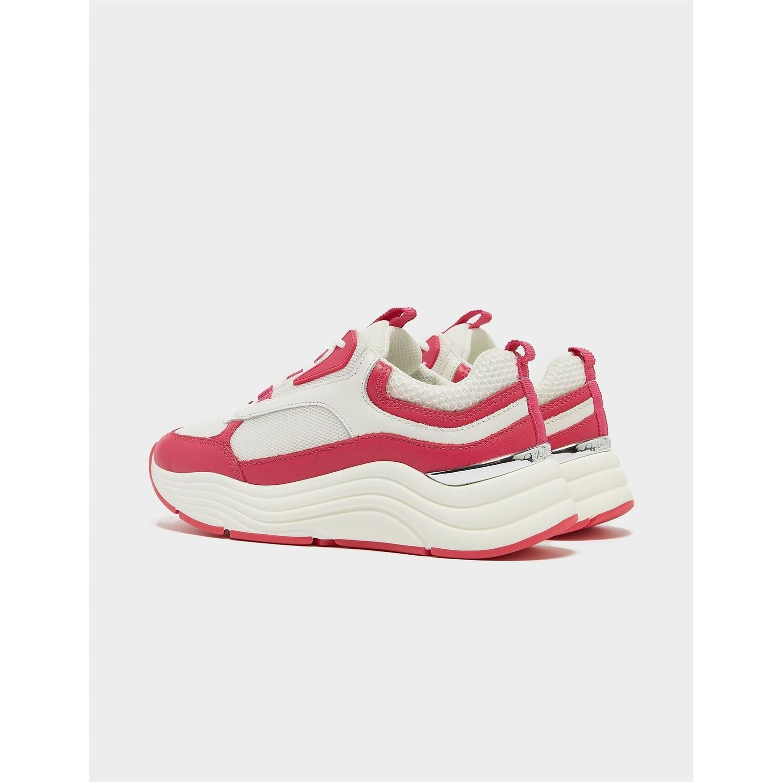 Mallet Cyrus White Fuchsia Womens Sneakers Trainers - House Of Huntington