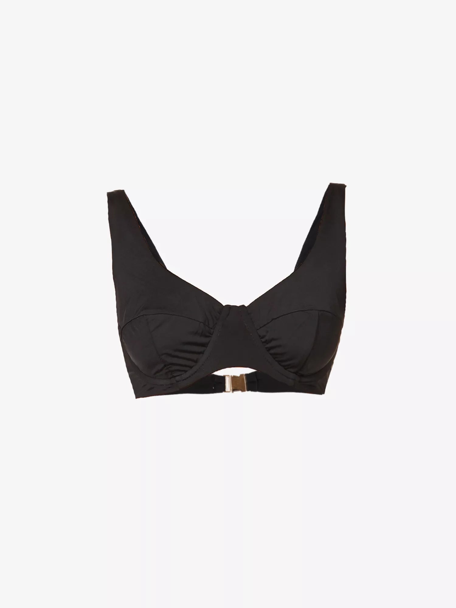 MYRA SWIM Seigel V-neck Bikini Black Top - House Of Huntington