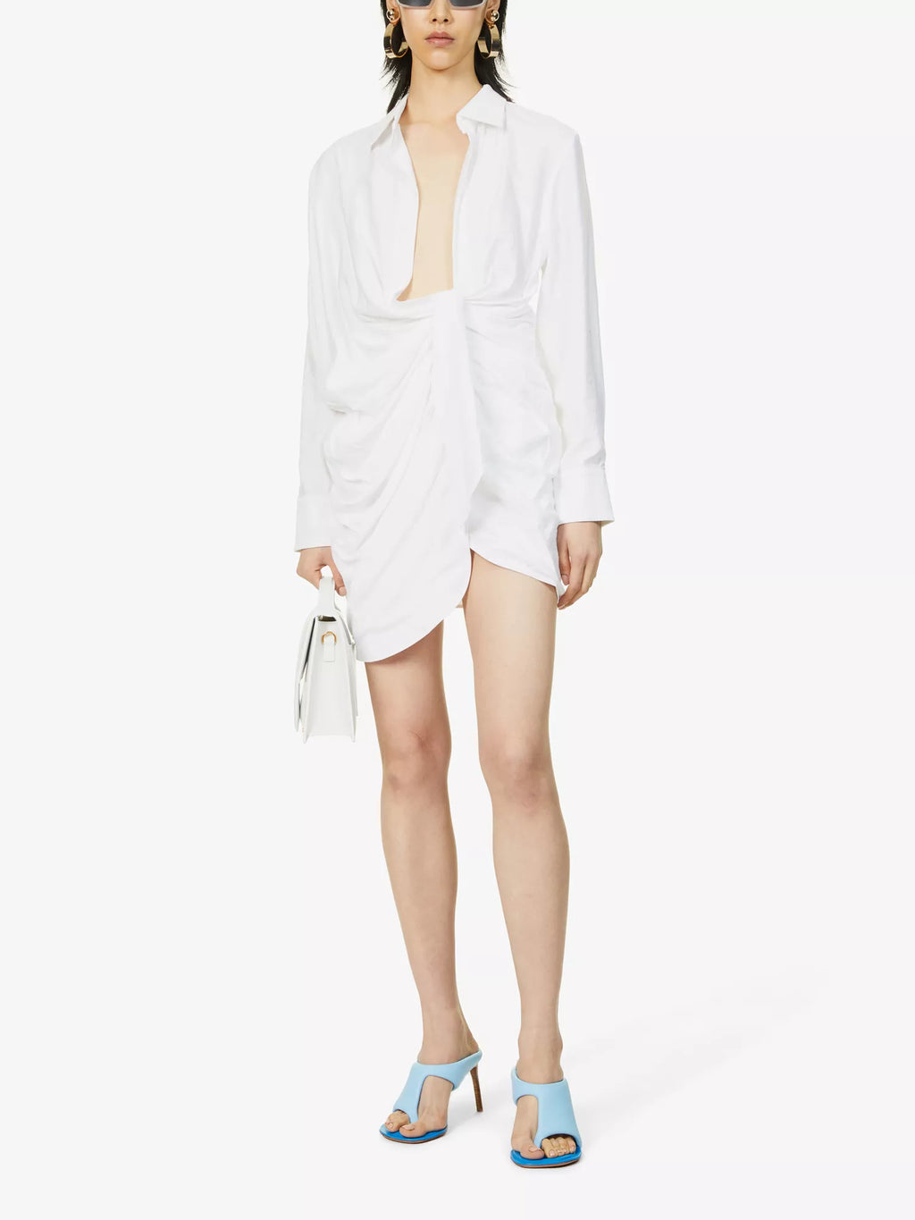JACQUEMUS La Robe Bahia Woven Mini White Dress - House Of Huntington