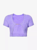 JACQUEMUS Purple La Maille Neve Manches Longues' Cardigan - House Of Huntington