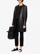 TOTEME Straight-Leg Mid-Rise Organic Denim Black Raw Hem Jeans - House Of Huntington