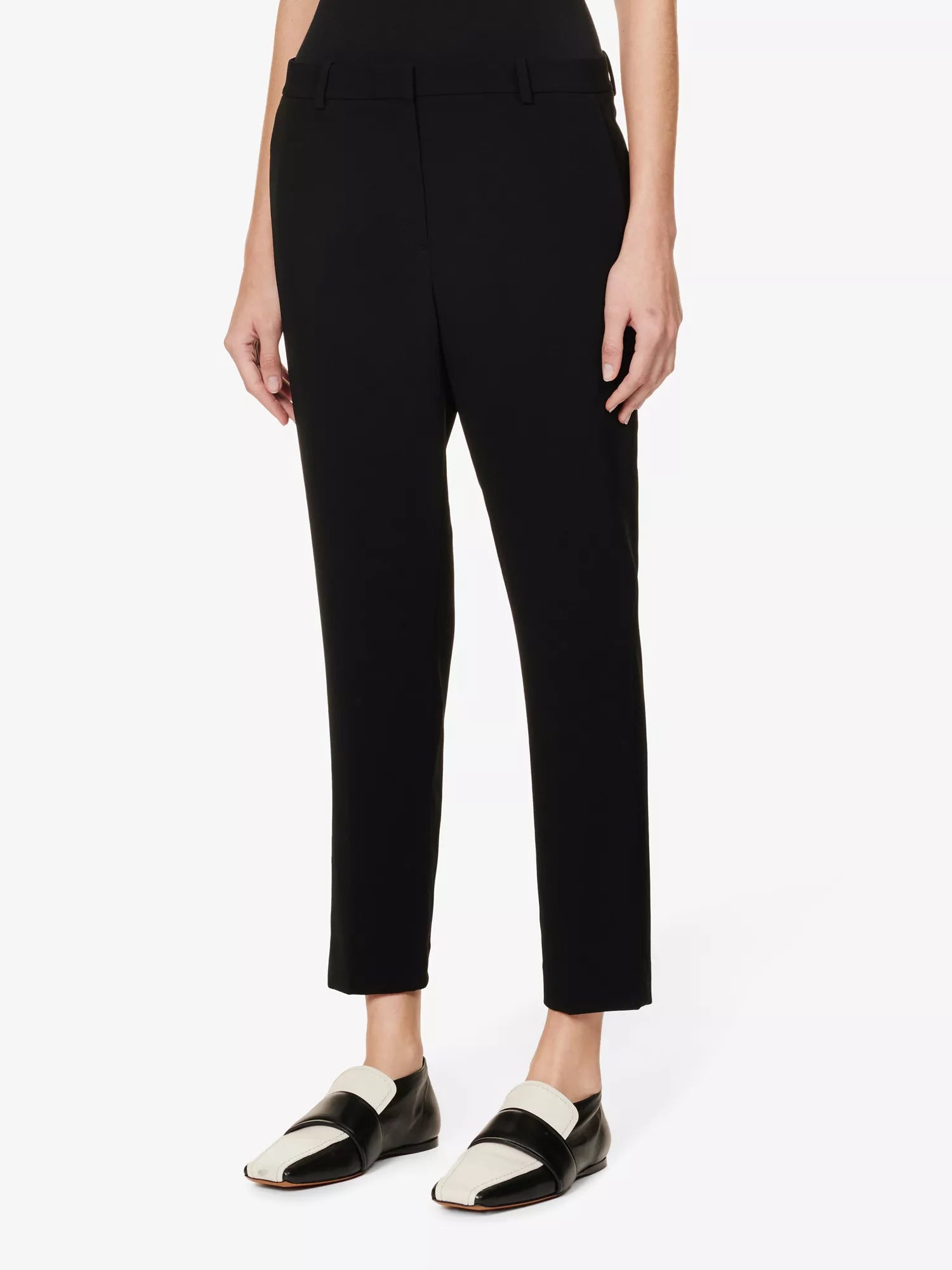 TOTEME Straight-Leg Mid-Rise Organic Denim Black Raw Hem Jeans - House Of Huntington