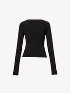 DI PETSA Fertility Cut-Out Stretch-Woven Top - House Of Huntington