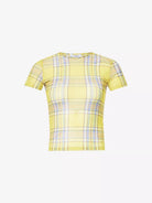 MIAOU Yellow Check Plaid Dion Mini Tee Top - House Of Huntington