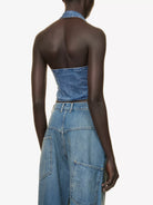 MIAOU Blue Denim Dani Echo Vest Corset Top - House Of Huntington