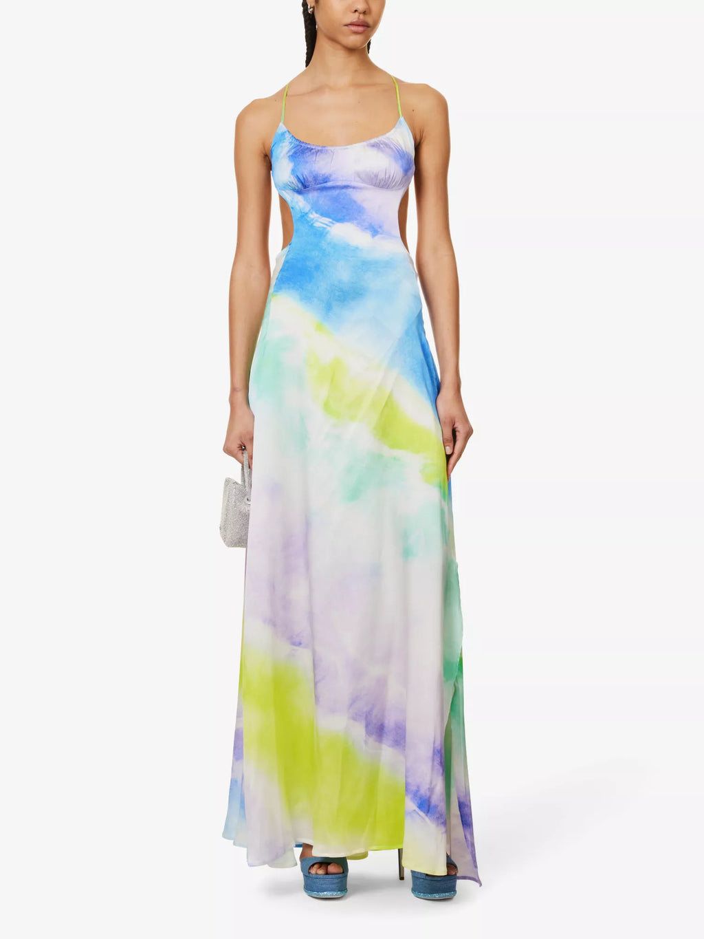RETROFETE Scarlett Tie-Dye Open-Back Silk Maxi Dress - House Of Huntington