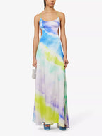 RETROFETE Scarlett Tie-Dye Open-Back Silk Maxi Dress - House Of Huntington