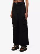 THE FRANKIE SHOP Hailey Patch-Pocket Straight-Leg High-Rise Black Jeans - House Of Huntington