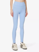 SPORTY & RICH High Rise Logo Print Stretch Wellness Athleisure Leggings - House Of Huntington
