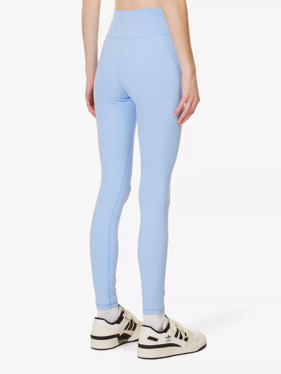 SPORTY & RICH High Rise Logo Print Stretch Wellness Athleisure Leggings - House Of Huntington