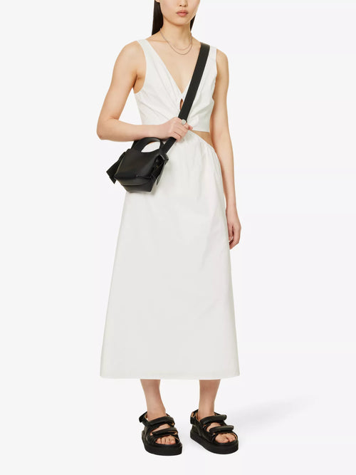 ANINE BING Dione Cut-Out Cotton Midi Dress - House Of Huntington