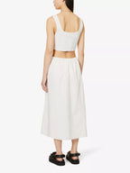 ANINE BING Dione Cut-Out Cotton Midi Dress - House Of Huntington