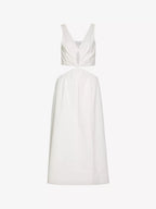 ANINE BING Dione Cut-Out Cotton Midi Dress - House Of Huntington