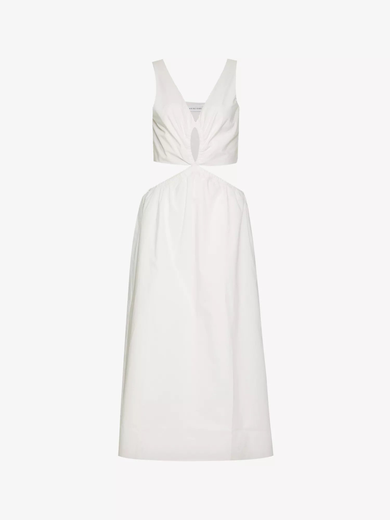 ANINE BING Dione Cut-Out Cotton Midi Dress - House Of Huntington