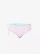 MARYSIA Reversible Scalloped Seersucker Violet / Blue Tie Detail Bikini Bottoms - House Of Huntington