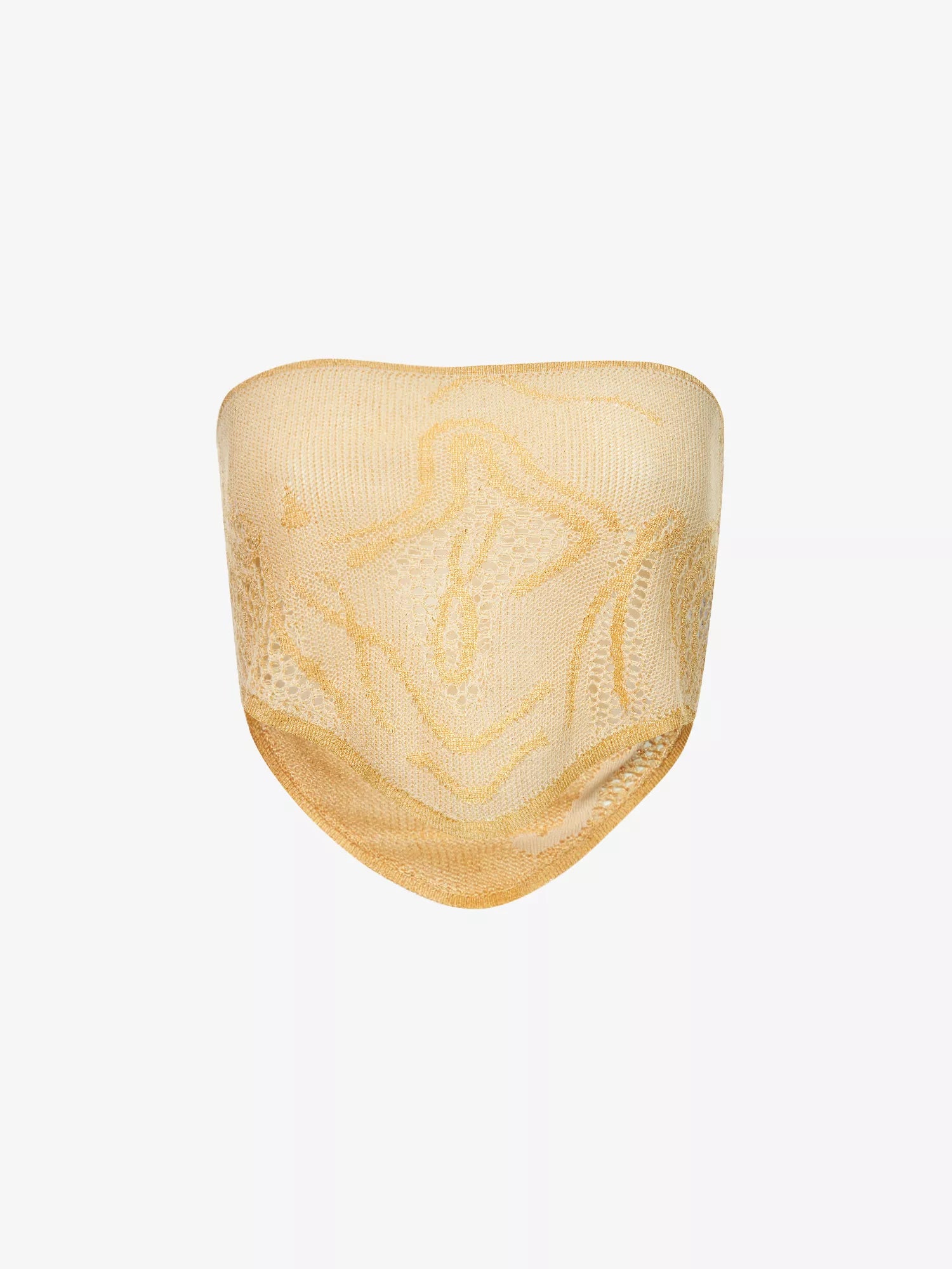 DI PETSA Birthing Venus Crochet Knit Gold Greek Goddess Top - House Of Huntington