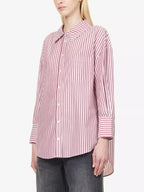 ANINE BING Mika Vertical-Striped Poplin Shirt - House Of Huntington