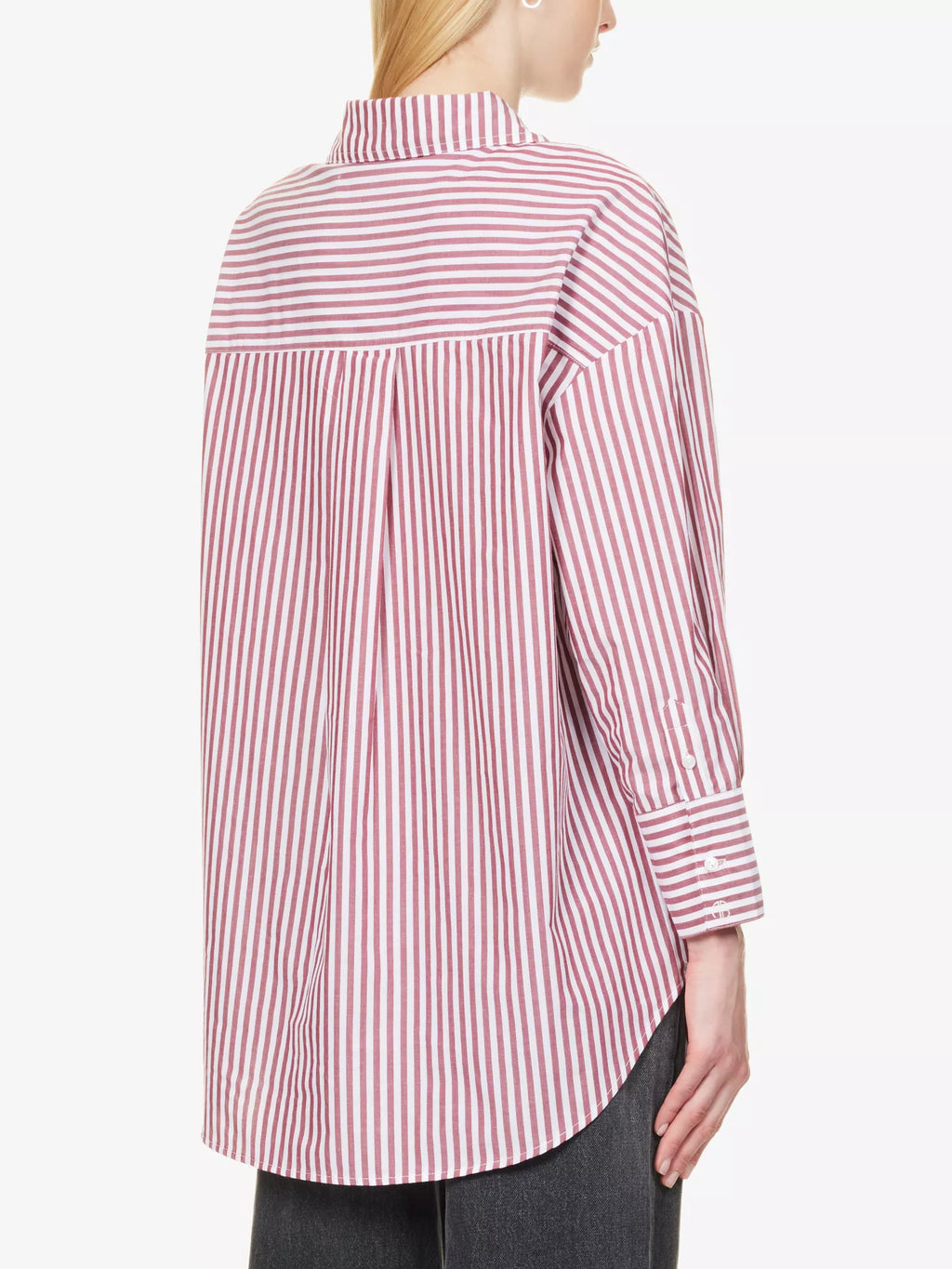 ANINE BING Mika Vertical-Striped Poplin Shirt - House Of Huntington