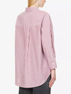 ANINE BING Mika Vertical-Striped Poplin Shirt - House Of Huntington