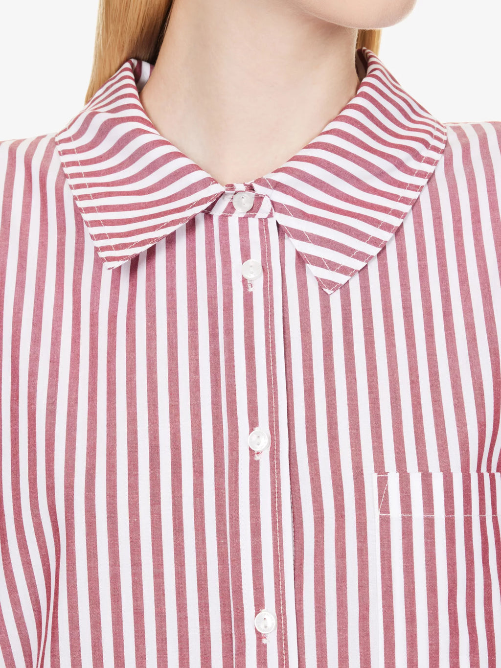 ANINE BING Mika Vertical-Striped Poplin Shirt - House Of Huntington