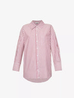 ANINE BING Mika Vertical-Striped Poplin Shirt - House Of Huntington
