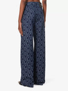 LUDOVIC DE SAINT SERNIN Wide-Leg Logo Branded-Pattern Lace-Up Jeans - House Of Huntington