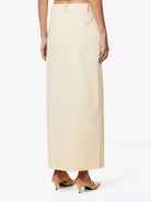SIR. The Label Giacomo Front Split Woven Butter Yellow Midi Skirt - House Of Huntington