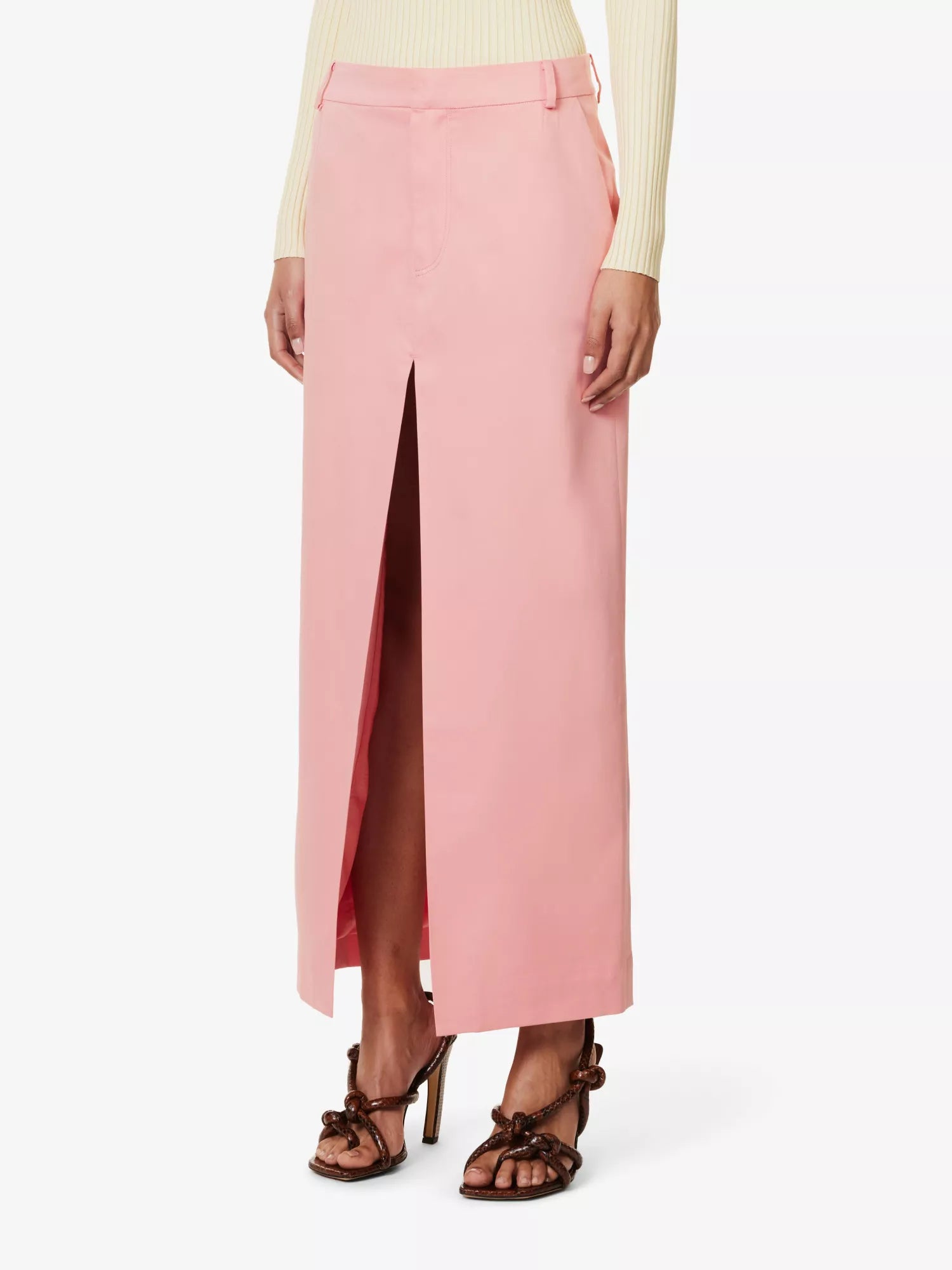 SIR. Giacomo Pink Split Front Midi Skirt - House Of Huntington