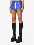 MOWALOLA Colourblock Insert Faux Leather Mini Zip Skirt - House Of Huntington