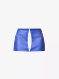 MOWALOLA Colourblock Insert Faux Leather Mini Zip Skirt - House Of Huntington