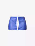 MOWALOLA Colourblock Insert Faux Leather Mini Zip Skirt - House Of Huntington