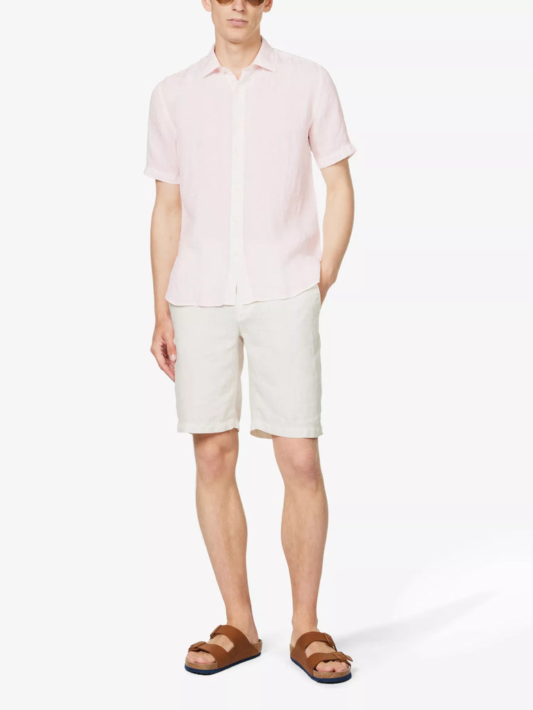 120% LINO Linen Shirt Pink Camicia