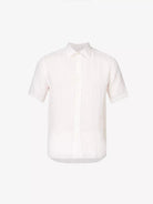120% LINO Linen Camicia Rose Pink Spread Collar Shirt - House Of Huntington