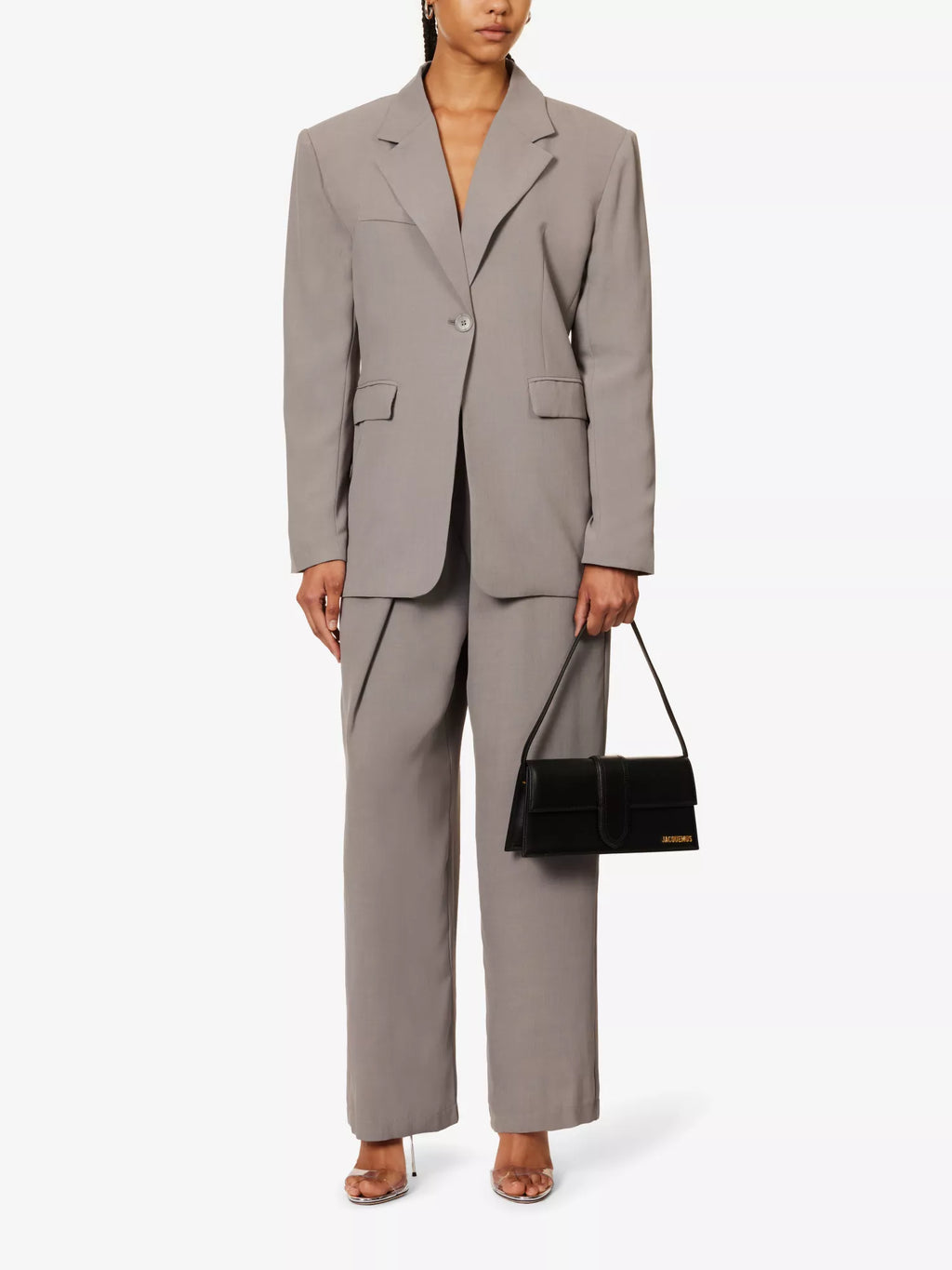 BAYSE Marzia Padded Shoulder Regular Fit Woven Blazer - House Of Huntington