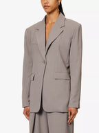 BAYSE Marzia Padded Shoulder Regular Fit Woven Blazer - House Of Huntington