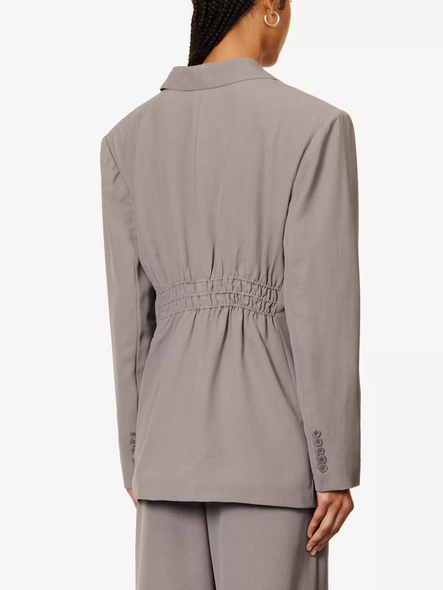 BAYSE Marzia Padded Shoulder Regular Fit Woven Blazer - House Of Huntington