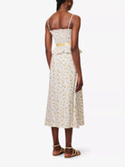 REFORMATION Miles Floral Ruffle-Trim Bow-Detail Linen Midi Dress - House Of Huntington