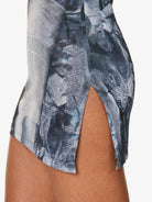MIAOU Anya Newspaper Print Stretch Mini Dress - House Of Huntington
