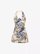 MIAOU Jackie Graphic Tattoo Print Corset Halterneck Mini Dress - House Of Huntington