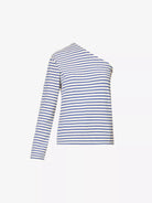 THE FRANKIE SHOP Jean One Shoulder Striped Cotton Top - House Of Huntington