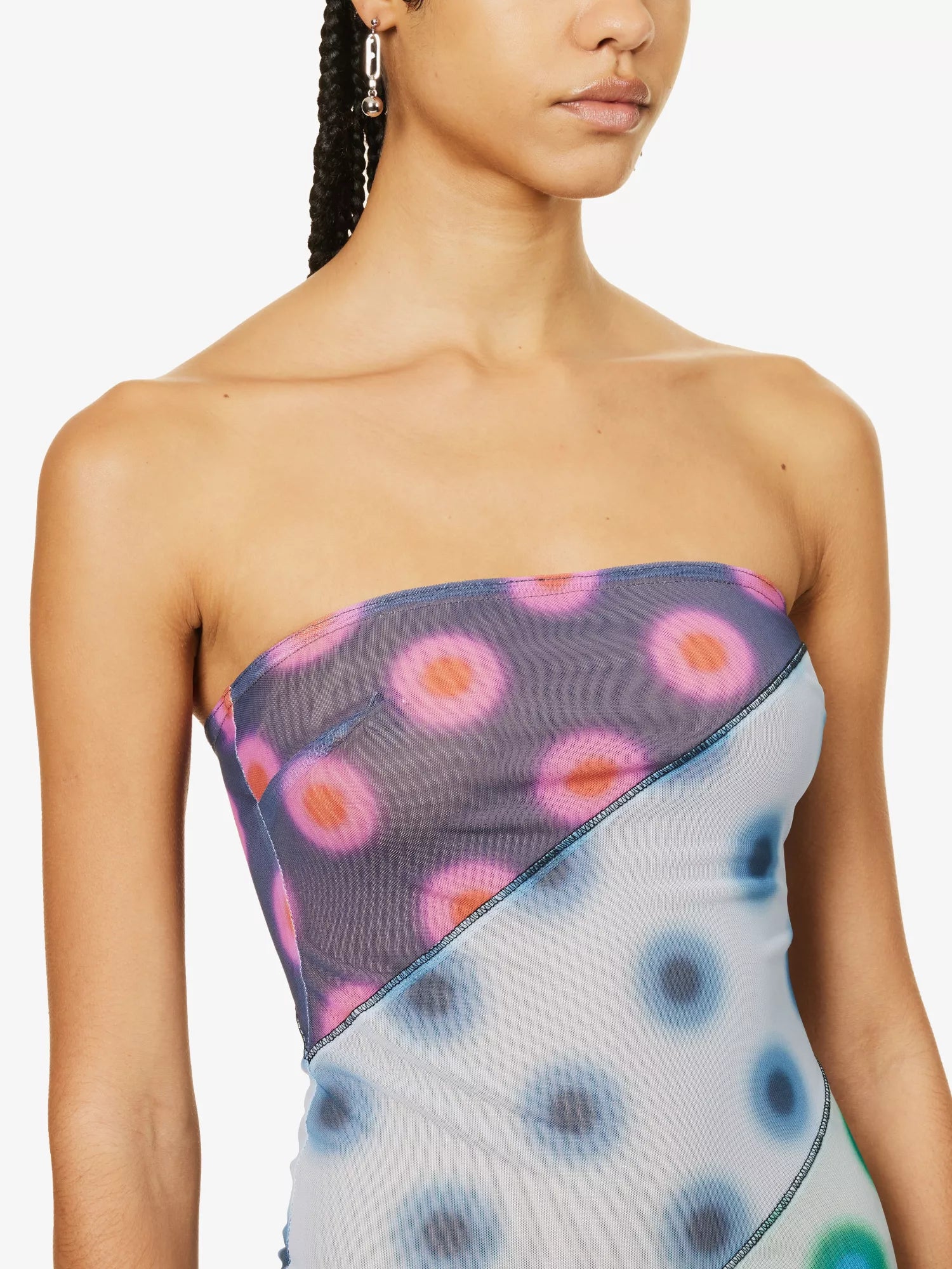 MIAOU Circle Dot Print Patchwork Midi Dress - House Of Huntington