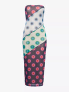 MIAOU Circle Dot Print Patchwork Midi Dress - House Of Huntington